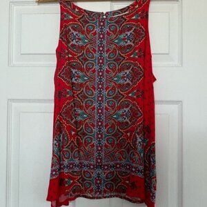 Red Paisley Tank Top